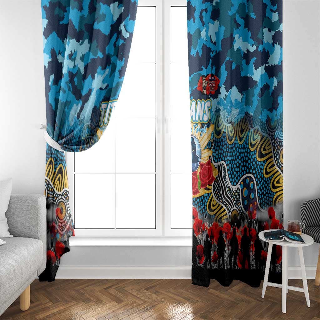 Titans ANZAC Day Window Curtain Australian Army - Lest We Forget