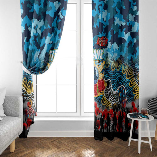 Titans ANZAC Day Window Curtain Australian Army - Lest We Forget