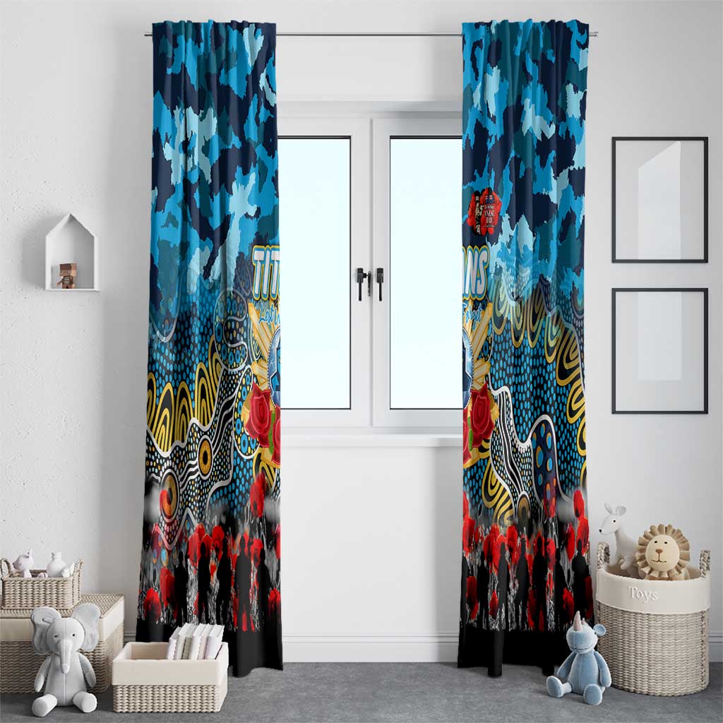 Titans ANZAC Day Window Curtain Australian Army - Lest We Forget