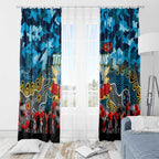 Titans ANZAC Day Window Curtain Australian Army - Lest We Forget
