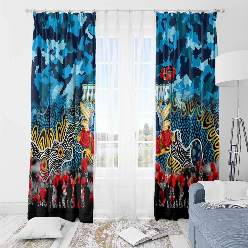 Titans ANZAC Day Window Curtain Australian Army - Lest We Forget
