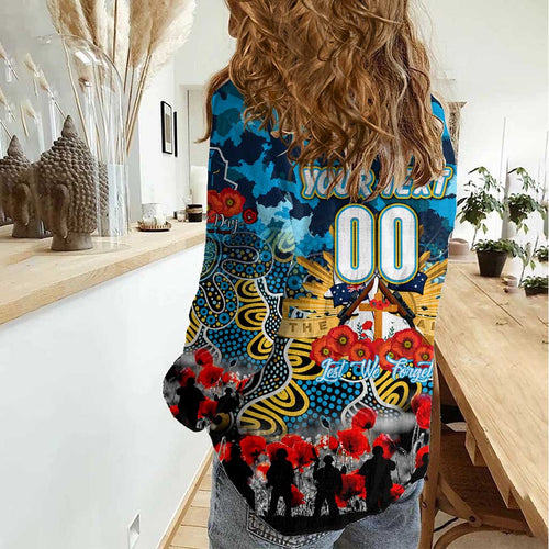 Personalized Titans ANZAC Day Women Casual Shirt Australian Army - Lest We Forget