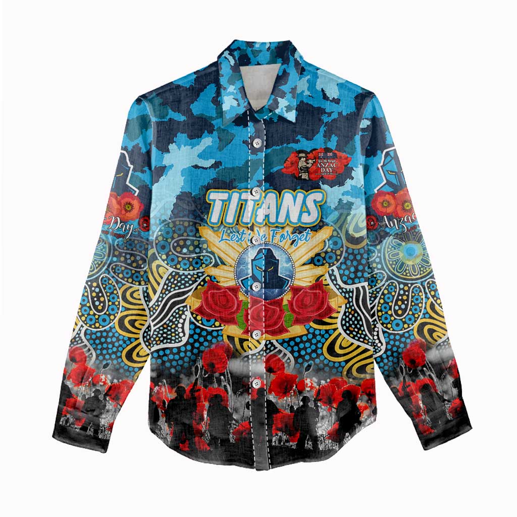 Personalized Titans ANZAC Day Women Casual Shirt Australian Army - Lest We Forget