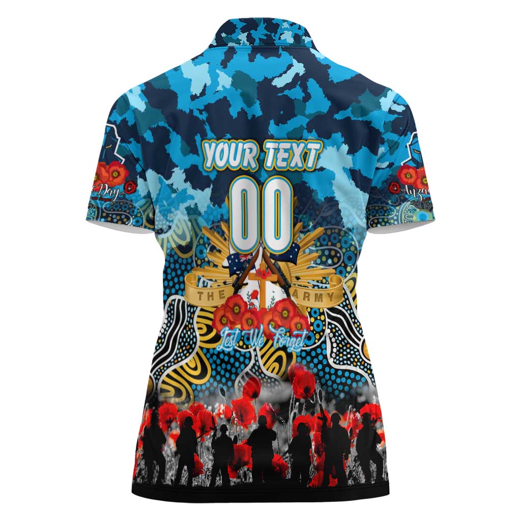 Personalized Titans ANZAC Day Women Polo Shirt Australian Army - Lest We Forget