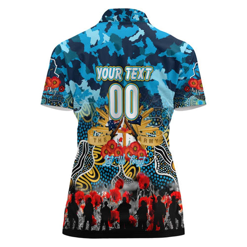 Personalized Titans ANZAC Day Women Polo Shirt Australian Army - Lest We Forget
