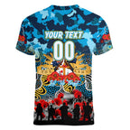 Personalized Titans ANZAC Day Women V-Neck T-Shirt Australian Army - Lest We Forget