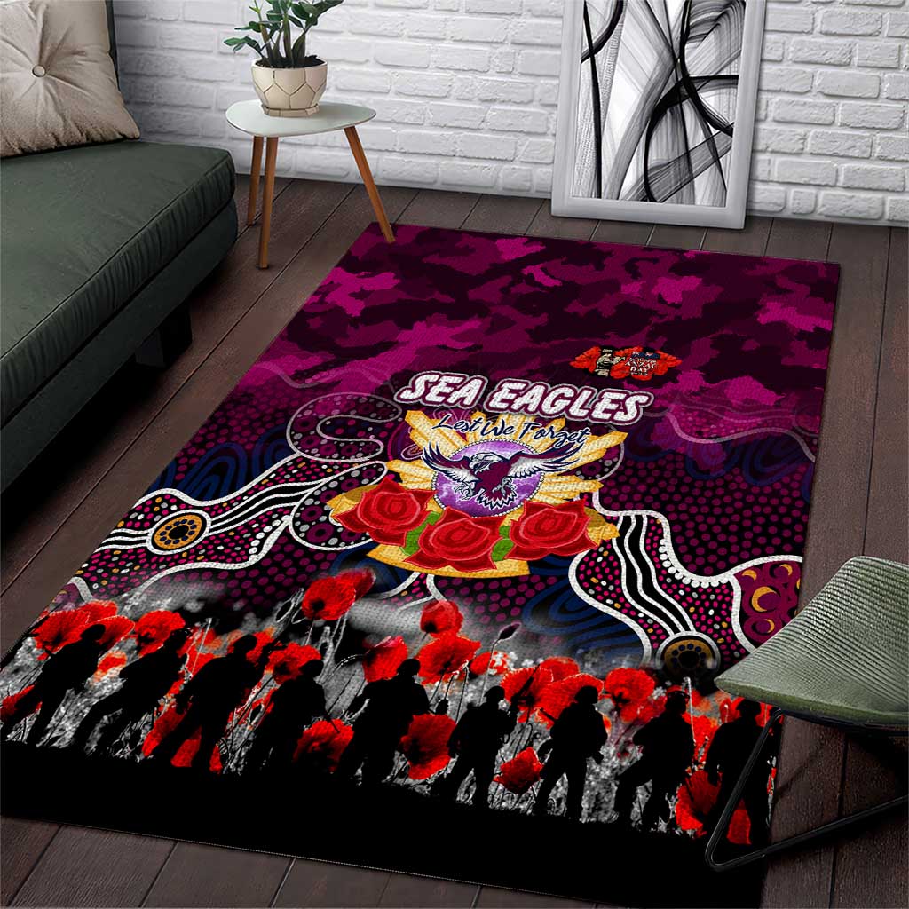 Sea Eagles ANZAC Day Area Rug Australian Army - Lest We Forget