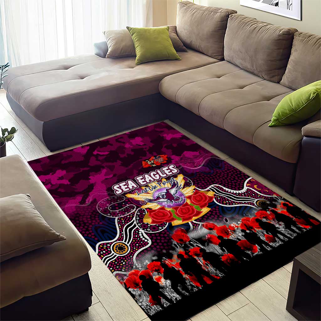 Sea Eagles ANZAC Day Area Rug Australian Army - Lest We Forget