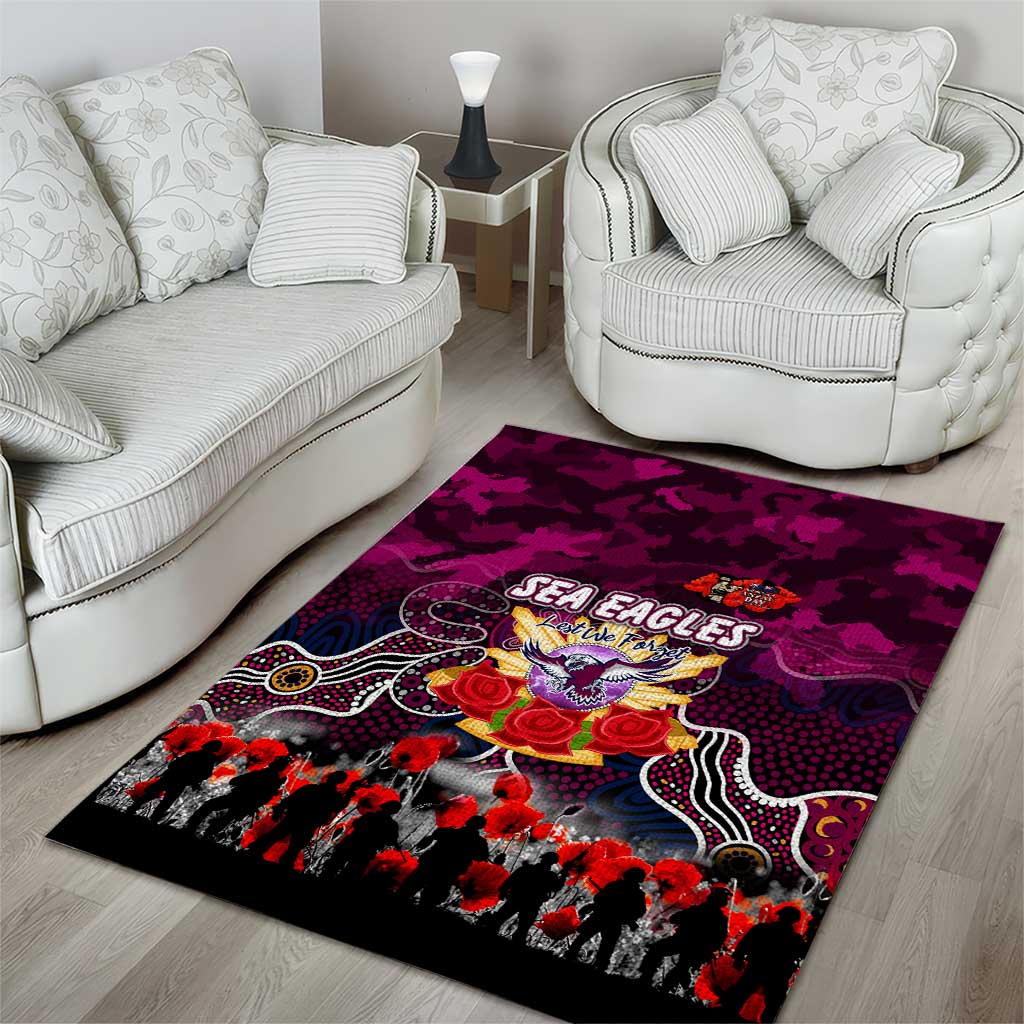 Sea Eagles ANZAC Day Area Rug Australian Army - Lest We Forget