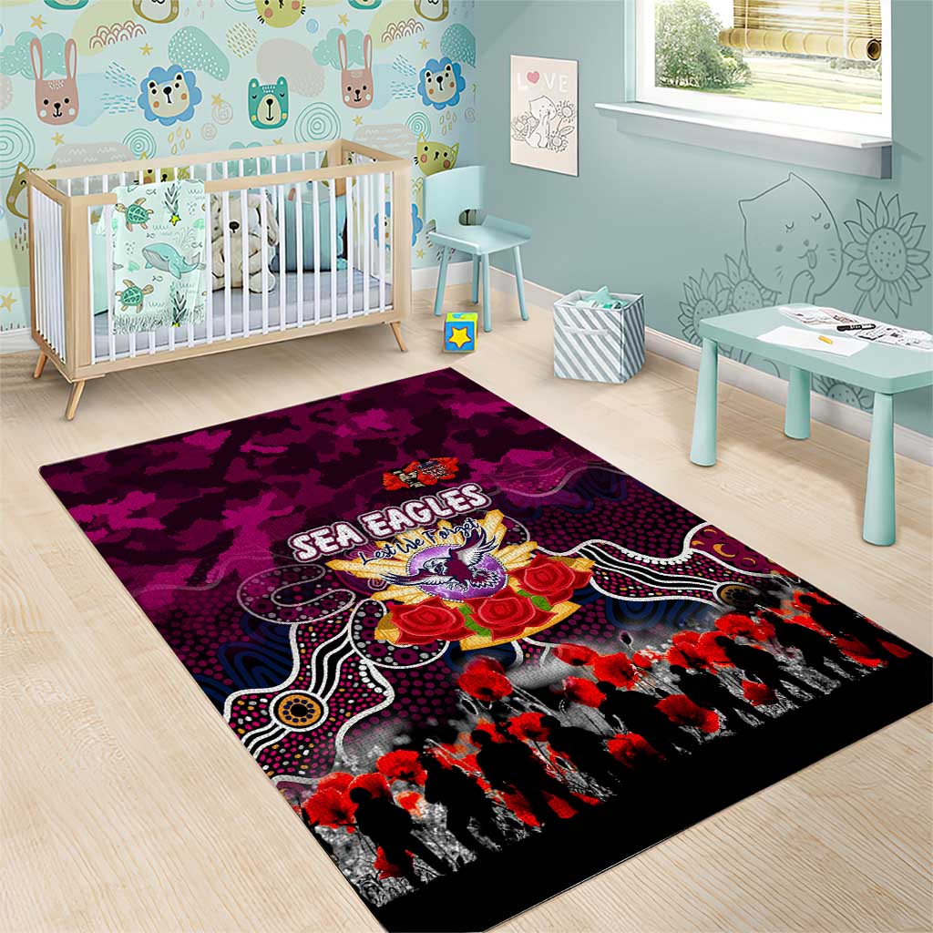 Sea Eagles ANZAC Day Area Rug Australian Army - Lest We Forget