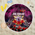 Sea Eagles ANZAC Day Beach Blanket Australian Army - Lest We Forget