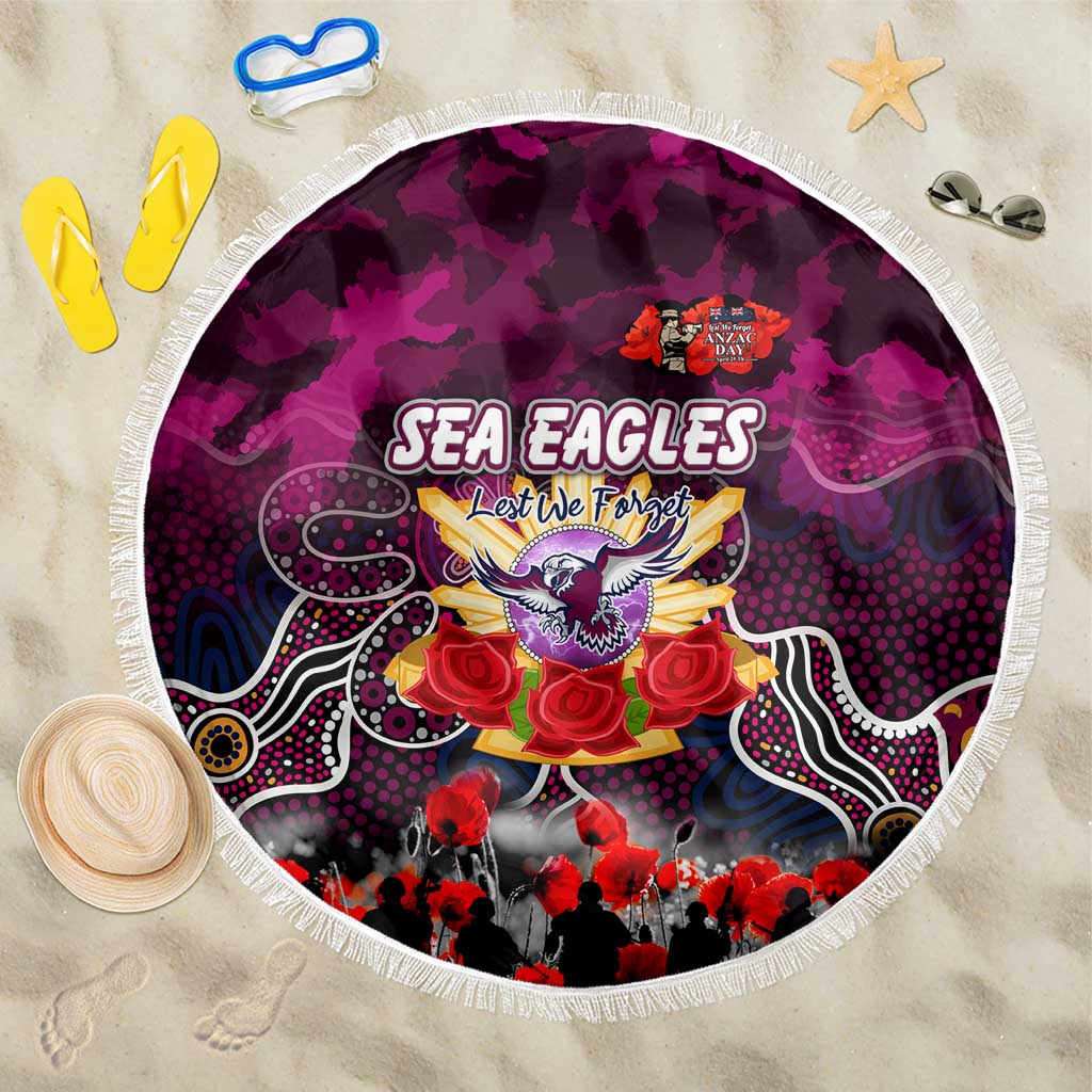 Sea Eagles ANZAC Day Beach Blanket Australian Army - Lest We Forget