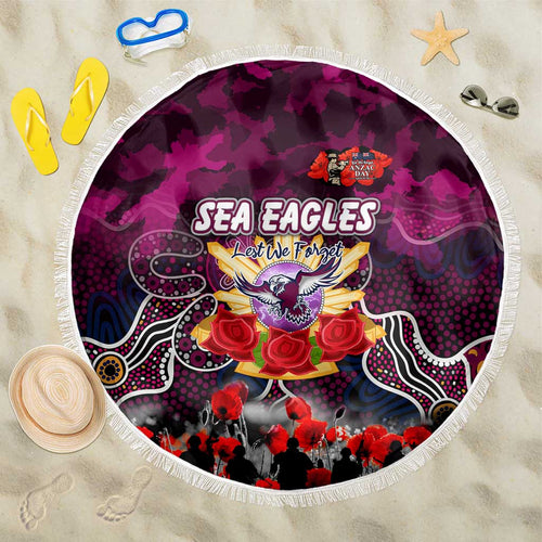 Sea Eagles ANZAC Day Beach Blanket Australian Army - Lest We Forget