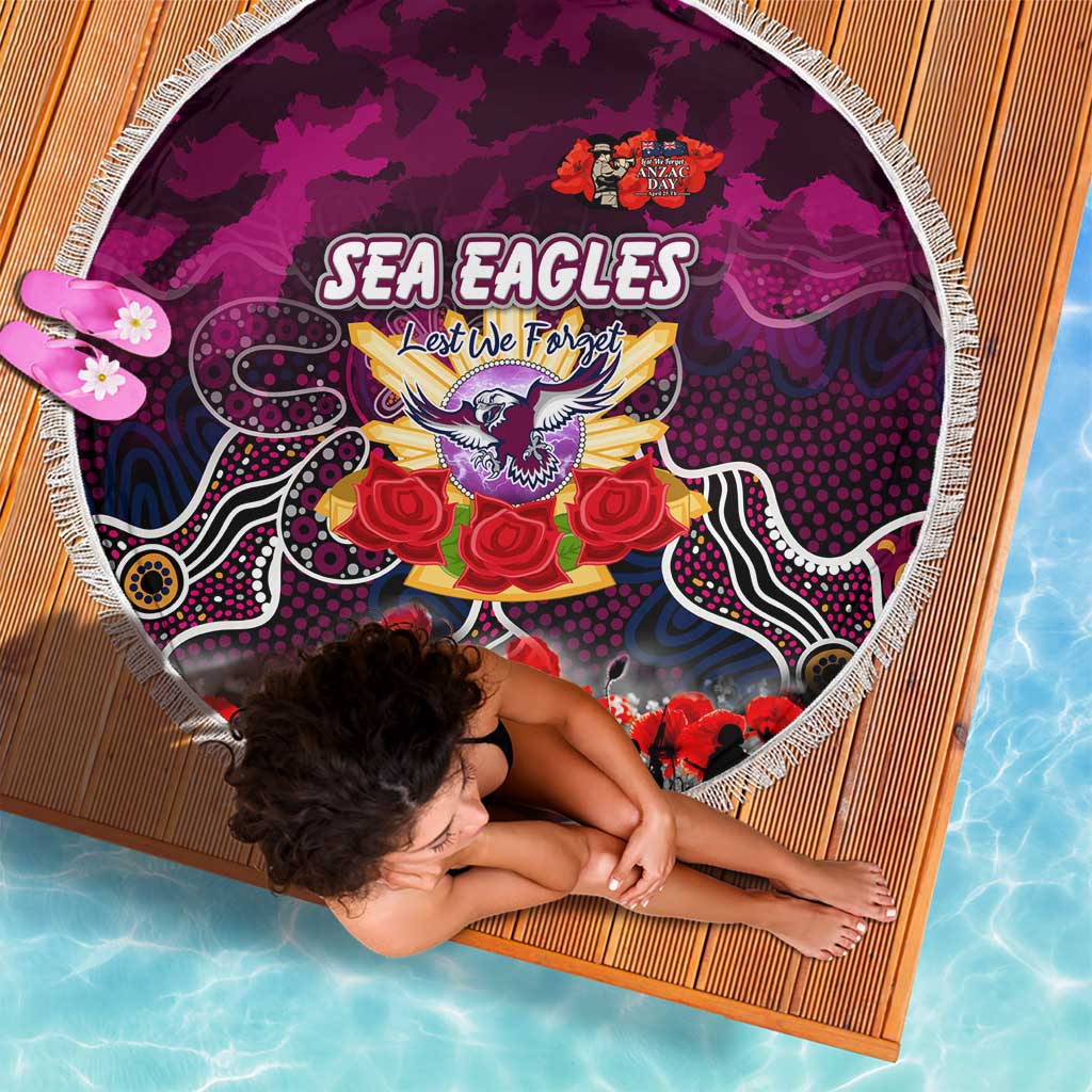Sea Eagles ANZAC Day Beach Blanket Australian Army - Lest We Forget