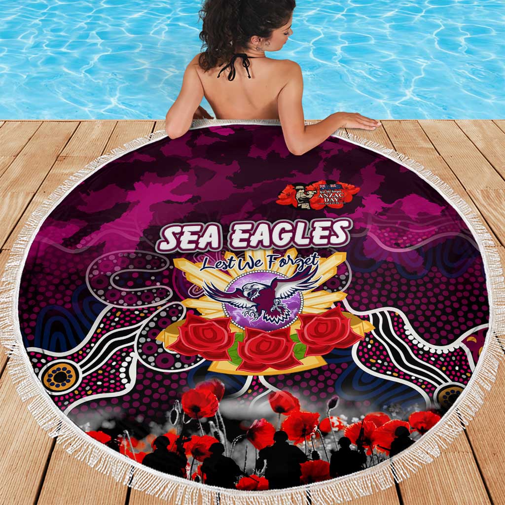 Sea Eagles ANZAC Day Beach Blanket Australian Army - Lest We Forget