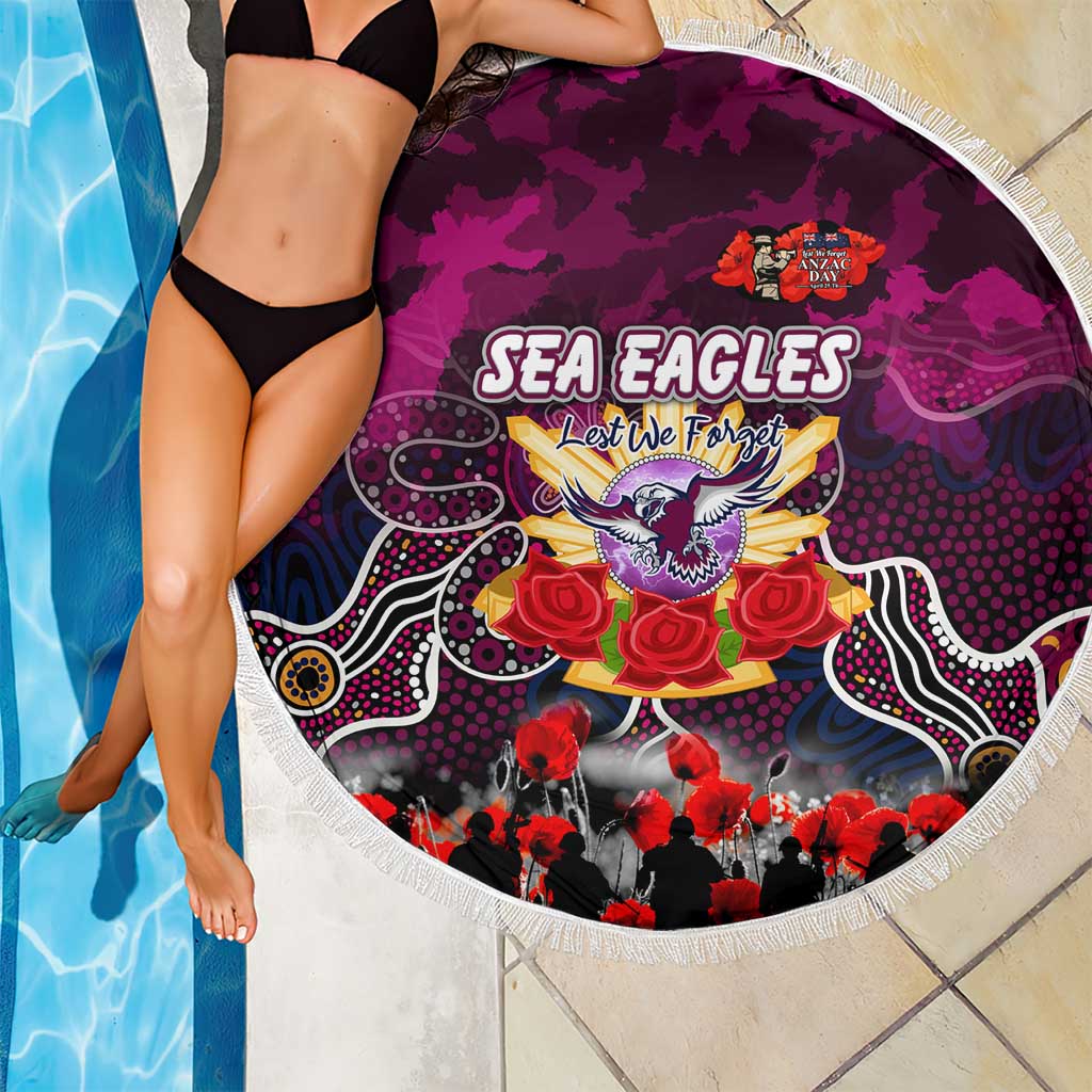 Sea Eagles ANZAC Day Beach Blanket Australian Army - Lest We Forget