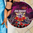 Sea Eagles ANZAC Day Beach Blanket Australian Army - Lest We Forget