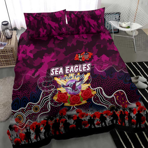Sea Eagles ANZAC Day Bedding Set Australian Army - Lest We Forget