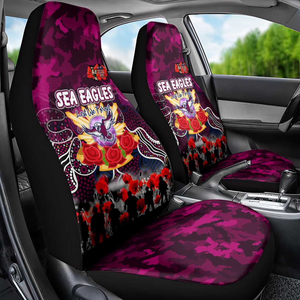 Sea Eagles ANZAC Day Car Seat Cover Australian Army - Lest We Forget