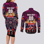 Personalized Sea Eagles ANZAC Day Couples Matching Long Sleeve Bodycon Dress and Long Sleeve Button Shirt Australian Army - Lest We Forget