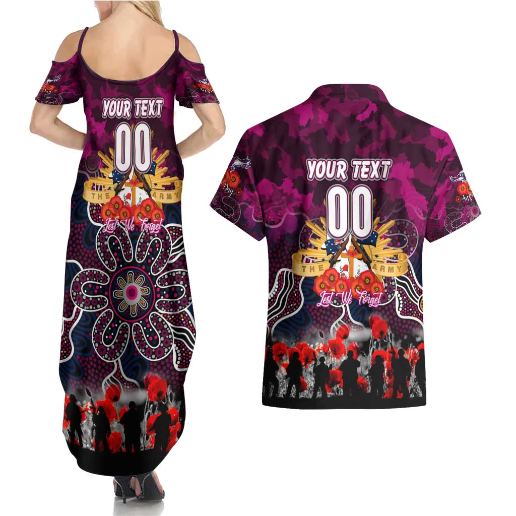 Personalized Sea Eagles ANZAC Day Couples Matching Summer Maxi Dress and Hawaiian Shirt Australian Army - Lest We Forget