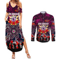 Personalized Sea Eagles ANZAC Day Couples Matching Summer Maxi Dress and Long Sleeve Button Shirt Australian Army - Lest We Forget