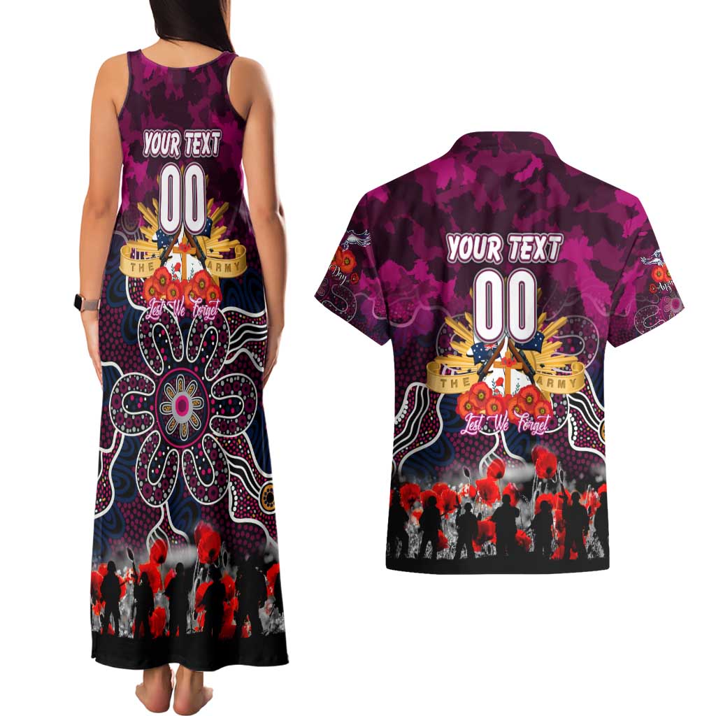 Personalized Sea Eagles ANZAC Day Couples Matching Tank Maxi Dress and Hawaiian Shirt Australian Army - Lest We Forget