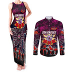 Personalized Sea Eagles ANZAC Day Couples Matching Tank Maxi Dress and Long Sleeve Button Shirt Australian Army - Lest We Forget