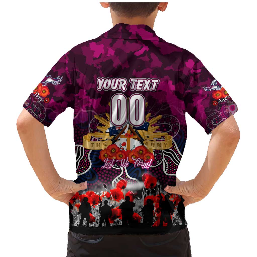 Personalized Sea Eagles ANZAC Day Family Matching Mermaid Dress and Hawaiian Shirt Australian Army - Lest We Forget