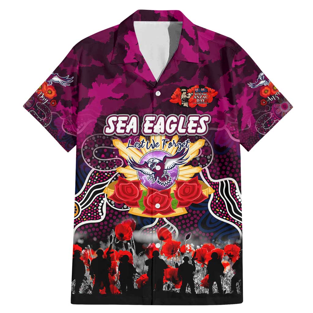Personalized Sea Eagles ANZAC Day Family Matching Mermaid Dress and Hawaiian Shirt Australian Army - Lest We Forget