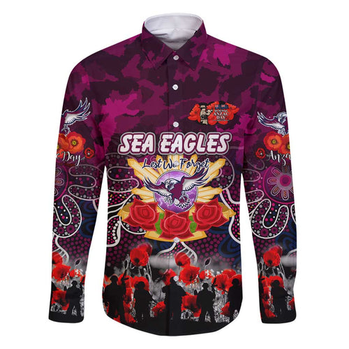 Personalized Sea Eagles ANZAC Day Family Matching Mermaid Dress and Hawaiian Shirt Australian Army - Lest We Forget
