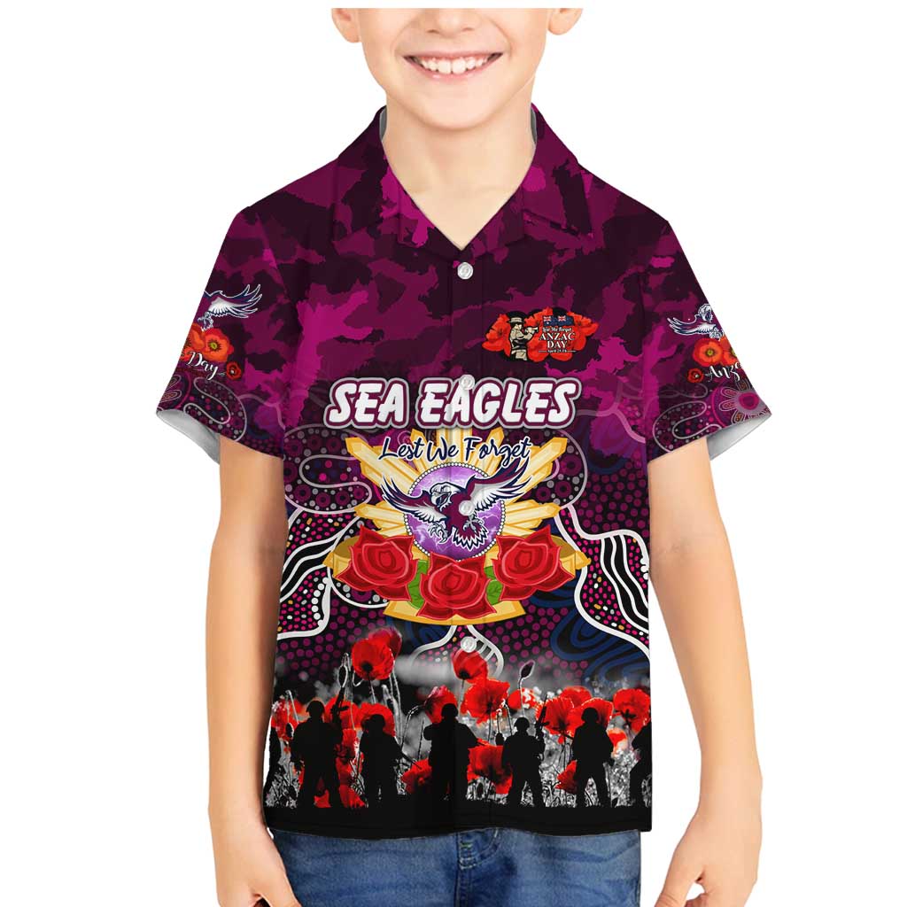 Personalized Sea Eagles ANZAC Day Family Matching Mermaid Dress and Hawaiian Shirt Australian Army - Lest We Forget