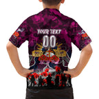 Personalized Sea Eagles ANZAC Day Family Matching Off The Shoulder Long Sleeve Dress and Hawaiian Shirt Australian Army - Lest We Forget