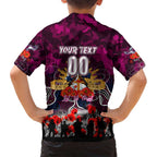 Personalized Sea Eagles ANZAC Day Family Matching Off Shoulder Maxi Dress and Hawaiian Shirt Australian Army - Lest We Forget