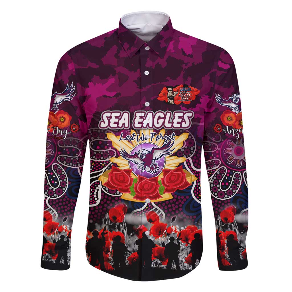 Personalized Sea Eagles ANZAC Day Family Matching Off Shoulder Maxi Dress and Hawaiian Shirt Australian Army - Lest We Forget