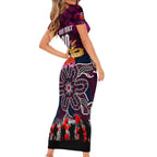 Personalized Sea Eagles ANZAC Day Family Matching Short Sleeve Bodycon Dress and Hawaiian Shirt Australian Army - Lest We Forget