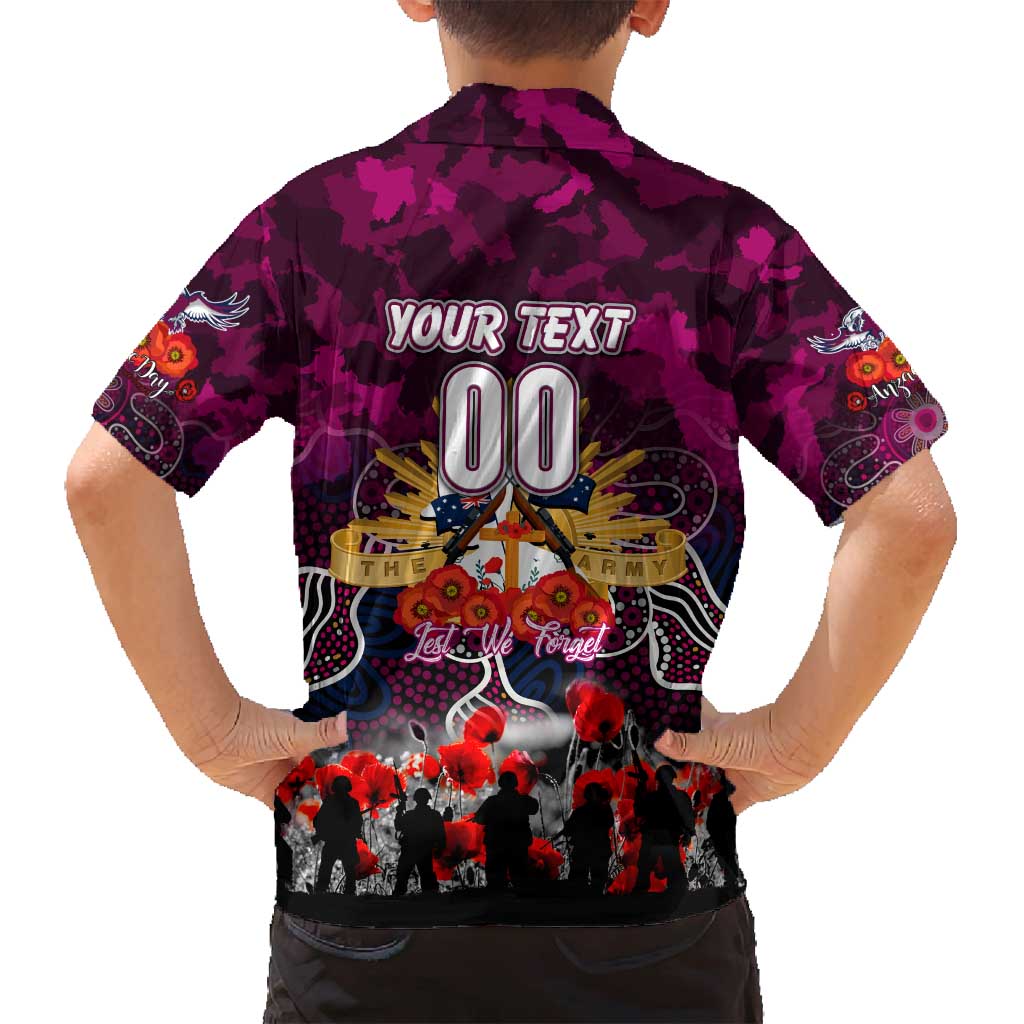 Personalized Sea Eagles ANZAC Day Family Matching Summer Maxi Dress and Hawaiian Shirt Australian Army - Lest We Forget