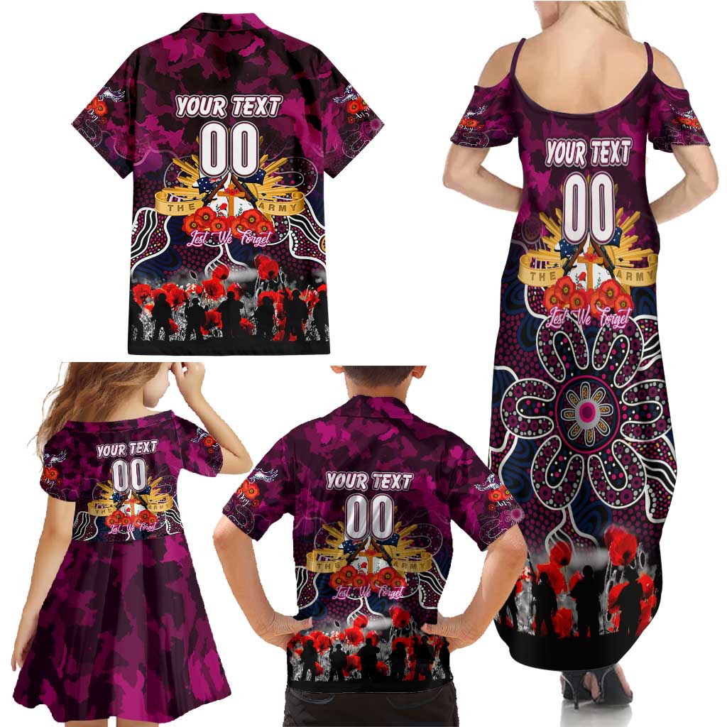 Personalized Sea Eagles ANZAC Day Family Matching Summer Maxi Dress and Hawaiian Shirt Australian Army - Lest We Forget