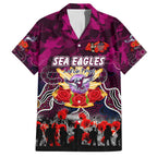 Personalized Sea Eagles ANZAC Day Family Matching Summer Maxi Dress and Hawaiian Shirt Australian Army - Lest We Forget