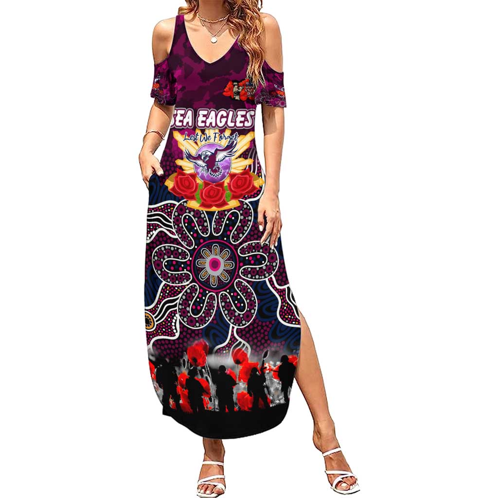 Personalized Sea Eagles ANZAC Day Family Matching Summer Maxi Dress and Hawaiian Shirt Australian Army - Lest We Forget