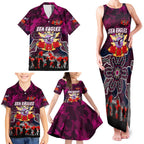 Personalized Sea Eagles ANZAC Day Family Matching Tank Maxi Dress and Hawaiian Shirt Australian Army - Lest We Forget
