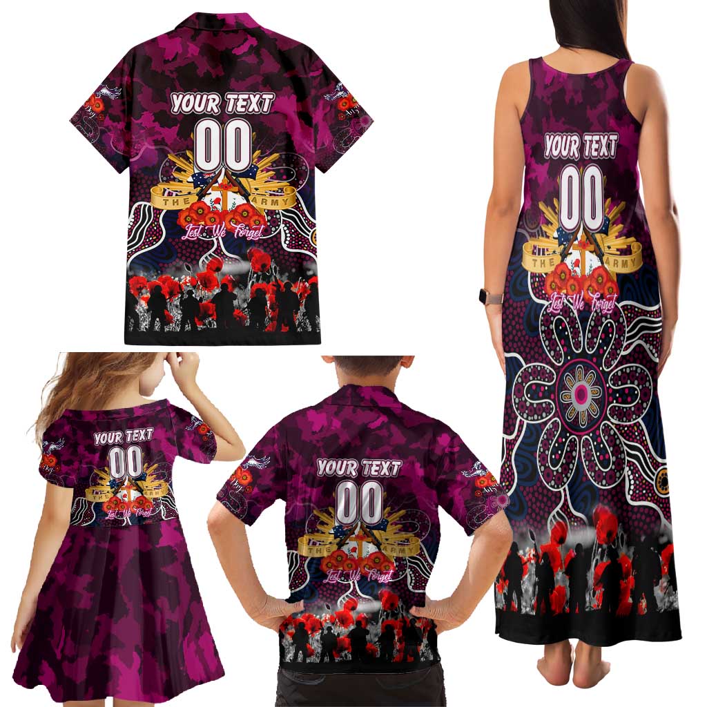 Personalized Sea Eagles ANZAC Day Family Matching Tank Maxi Dress and Hawaiian Shirt Australian Army - Lest We Forget