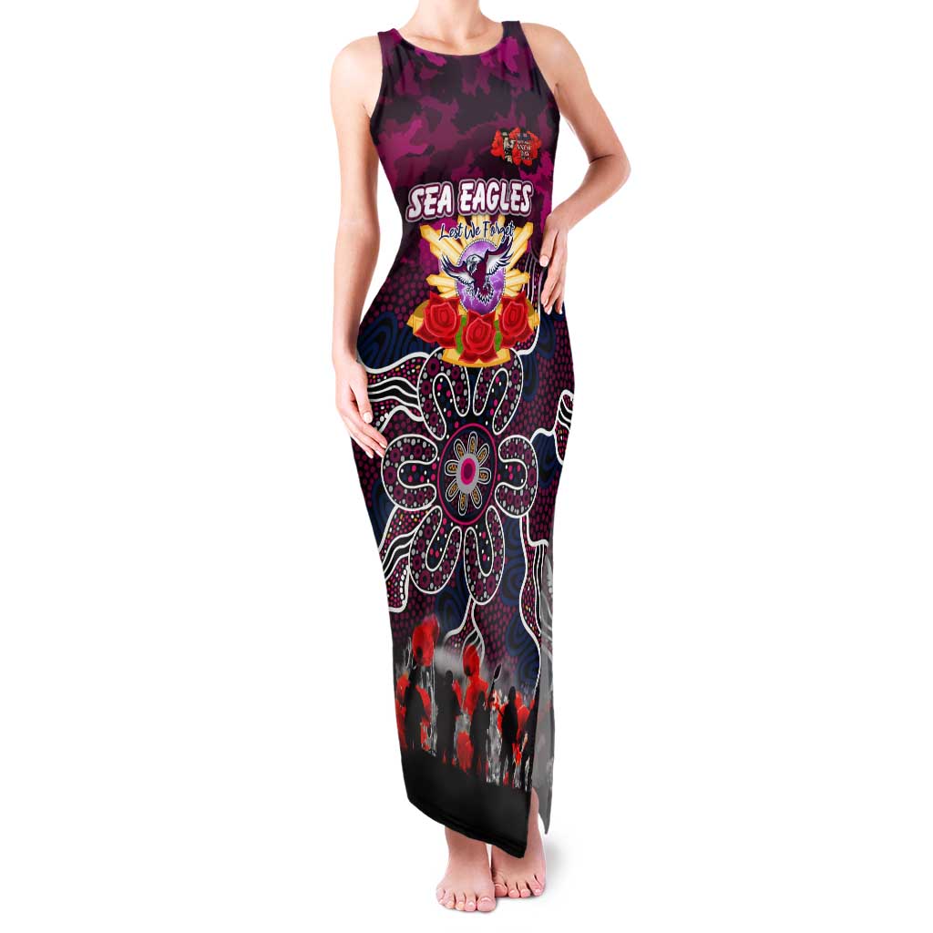 Personalized Sea Eagles ANZAC Day Family Matching Tank Maxi Dress and Hawaiian Shirt Australian Army - Lest We Forget