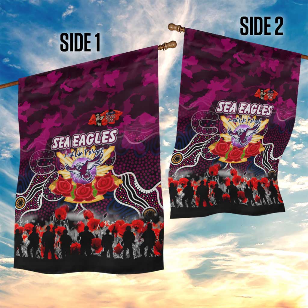 Sea Eagles ANZAC Day Garden Flag Australian Army - Lest We Forget