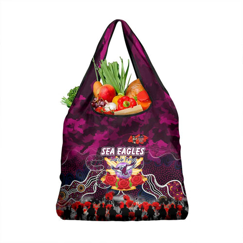 Sea Eagles ANZAC Day Grocery Bag Australian Army - Lest We Forget