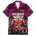 Personalized Sea Eagles ANZAC Day Hawaiian Shirt Australian Army - Lest We Forget