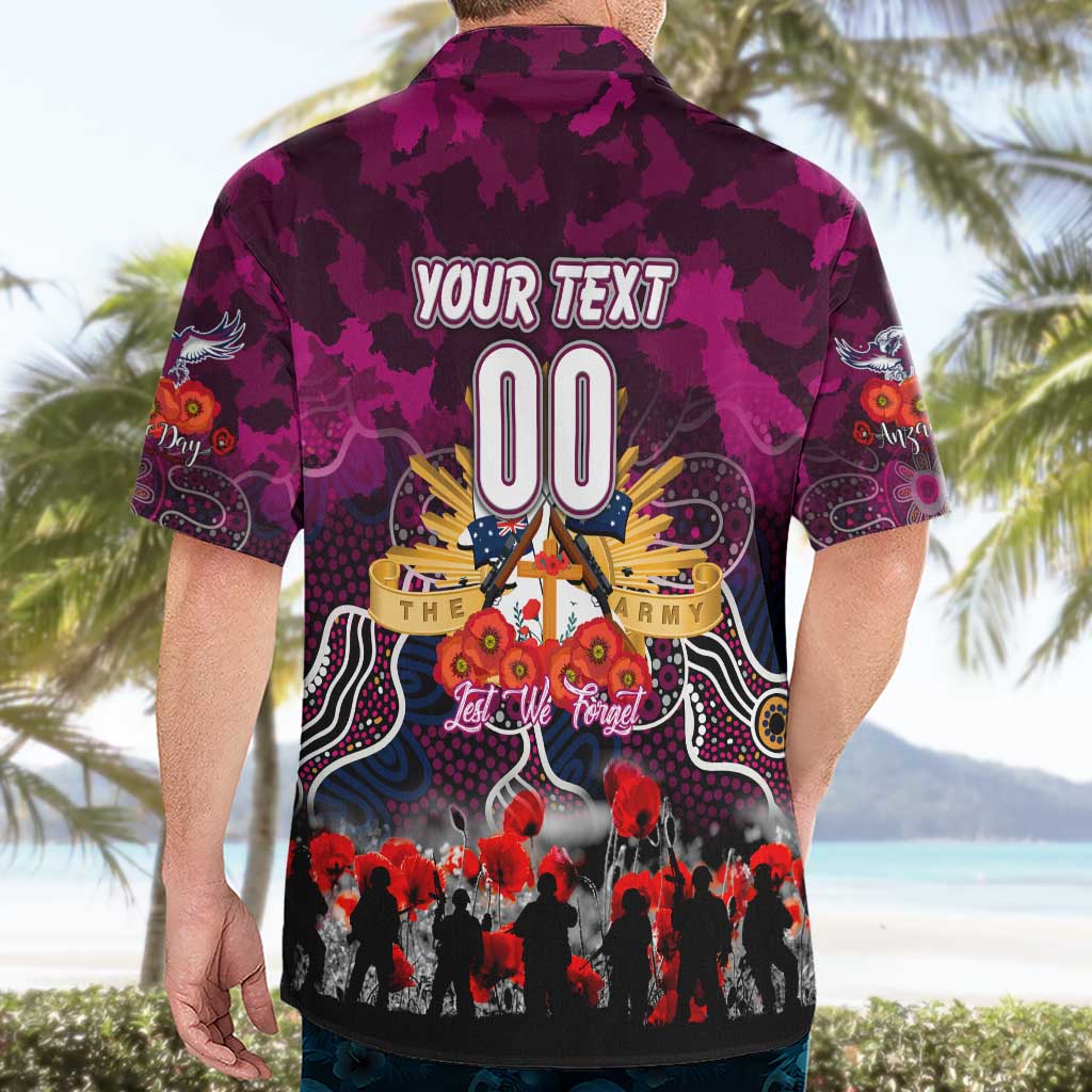 Personalized Sea Eagles ANZAC Day Hawaiian Shirt Australian Army - Lest We Forget