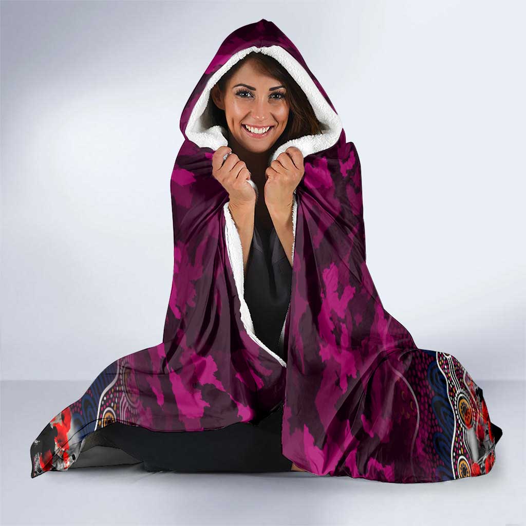 Sea Eagles ANZAC Day Hooded Blanket Australian Army - Lest We Forget