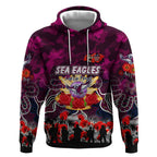 Personalized Sea Eagles ANZAC Day Hoodie Australian Army - Lest We Forget