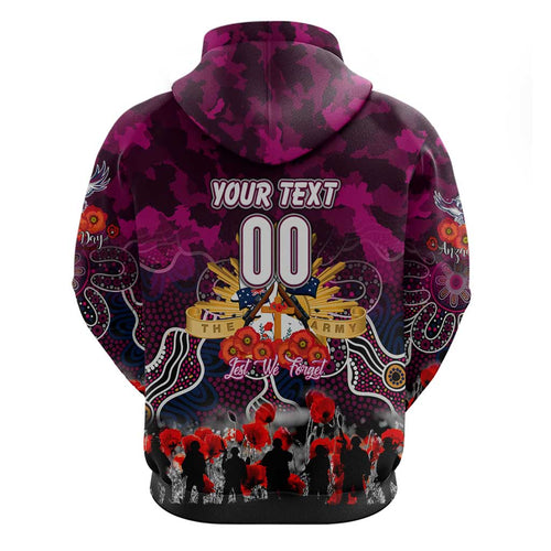 Personalized Sea Eagles ANZAC Day Hoodie Australian Army - Lest We Forget